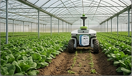 Serada çalışan tarım robotu
